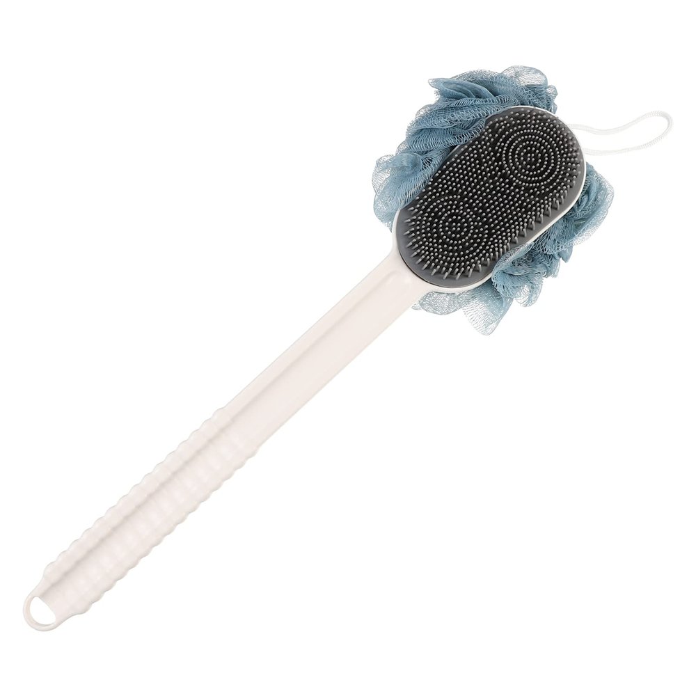 Healeved Handle Bath Back Scrubber Silicone Body Cleansing Brush for Gentle Exfoliation and Relaxation Bathing Accessory for Hard Reach Areas