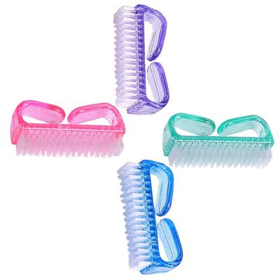 BIUDECO 4pcs Double-sided Nail Brush Cleaner for Hands Toes Fingernails Pedicure Manicure Brush Home Nail Fingernail Cleaning Tool