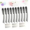 OHPHCALL 10pc Set Portable Stainless Steel Eyebrow Trimmer Kit Mens Folding Razor view 3