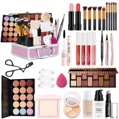 All in One Makeup Kit for Women Full Kit, Mother's Day Gift Sets for Women Girls, Makeup Essential Bundle Include Eyeshadow Palette Lipstick Blush Foundation Concealer Mascara Eyebrow Pencil