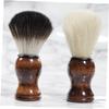 Healeved Portable Beard Cleaning Brush for Men Skin-friendly Nylon Bristle Shaving Brush Smooth Handle for Beard Styling Grooming Compact Travel-friendly Design view 2