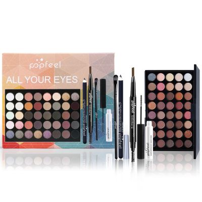 Eye Makeup Kits for Women, Eye Makeup Set for Beginners, Christmas Day Gifts for Women Girls, Makeup Essential Bundle Includes Eyebrow Pencil, Eyeliner Pen, Mascara, Eyeshadow Palette with Eye Brush