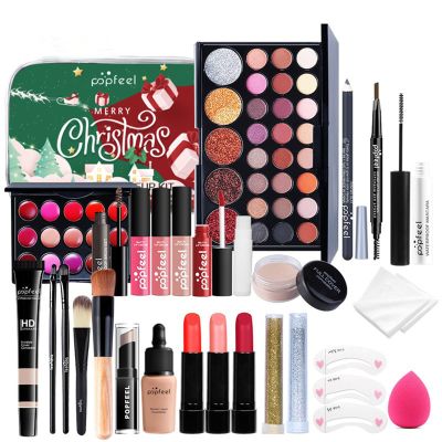 All in One Makeup Kit for Women Full Kit, Christmas Day Gifts Set for Women Girls, Makeup Essential Bundle Include Eyeshadow Palette Lipstick Blush Foundation Concealer Mascara Eyebrow Pencil