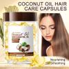 30PCS Hair Serum Oil Capsules, Moisturizing Hair Serum for Frizzy, Dry and Damaged Hair, Smooth, Non-greasy, Refreshing Long Lasting Nourishing Hair Oil for WomenCoconut Oil view 2