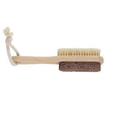 SOESFOUFU 1pc Double-Sided Foot File Scraper Natural Bristles Dead Skin Remover for Smooth Feet Portable Pedicure Tool for Home Travel Use