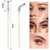 50 Pcs Disposable Mascara Wands, Crystal Eyebrow Spoolies Colorful Brush Head for Eyelash Extensions Lash Brushes Gold view 3