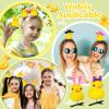 12 Pcs Duck Hair Clips, Cute Festival Rave Sprouts, Yellow Duck Hairpin Accessorie for School Home Party Props view 2