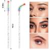 50 Pcs Disposable Mascara Wands, Crystal Eyebrow Spoolies Colorful Brush Head for Eyelash Extensions Lash Brushes Black view 3