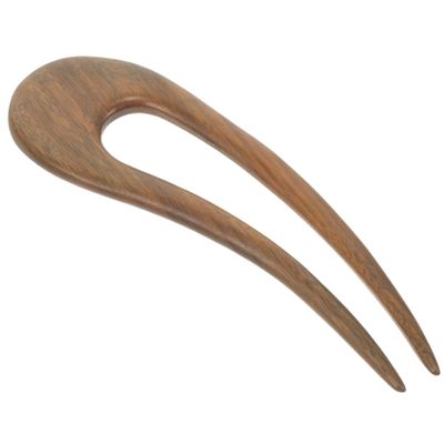 Gogogmee Wooden Hair Fork Shaped Retro Hairpin for Women Handmade Green Sandalwood Hair Stick for Elegant Buns Birthdays Anniversaries