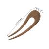 Gogogmee Wooden Hair Fork Shaped Retro Hairpin for Women Handmade Green Sandalwood Hair Stick for Elegant Buns Birthdays Anniversaries view 2