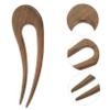 Gogogmee Wooden Hair Fork Shaped Retro Hairpin for Women Handmade Green Sandalwood Hair Stick for Elegant Buns Birthdays Anniversaries view 3