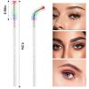 100 Pcs Disposable Mascara Wands, Crystal Eyebrow Spoolies Colorful Brush Head for Eyelash Extensions Lash Brushes White view 3