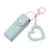 EUBUY Lipstick Organizer, Mini Lipstick Case with Keychain, PU Leather Potable Chapstick Holder with Mirror, Girls Travel Lipgloss Makeup Storage Holder view 1