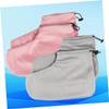 SOESFOUFU 2pair Thermal Insulation Foot Covers Cotton Foot Straps for Beauty Salon Heat-retainting Soft Elastic Band Design Light Pink and Grey Essential for view 3