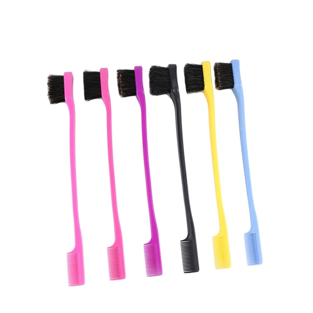FRCOLOR 4pcs Top Material Eyebrow Brush Comb Double-sided Brush Comb for Smooth Edges for Boys and Girls Random Color