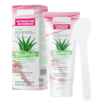 Hair Removal Cream for Women, Aloe Vera Depilatory Cream for Intimate Areas and Pubic Area-Hair Removal for Body Legs Arms Underarms Bikini, Gentle Formula for All Skin Type