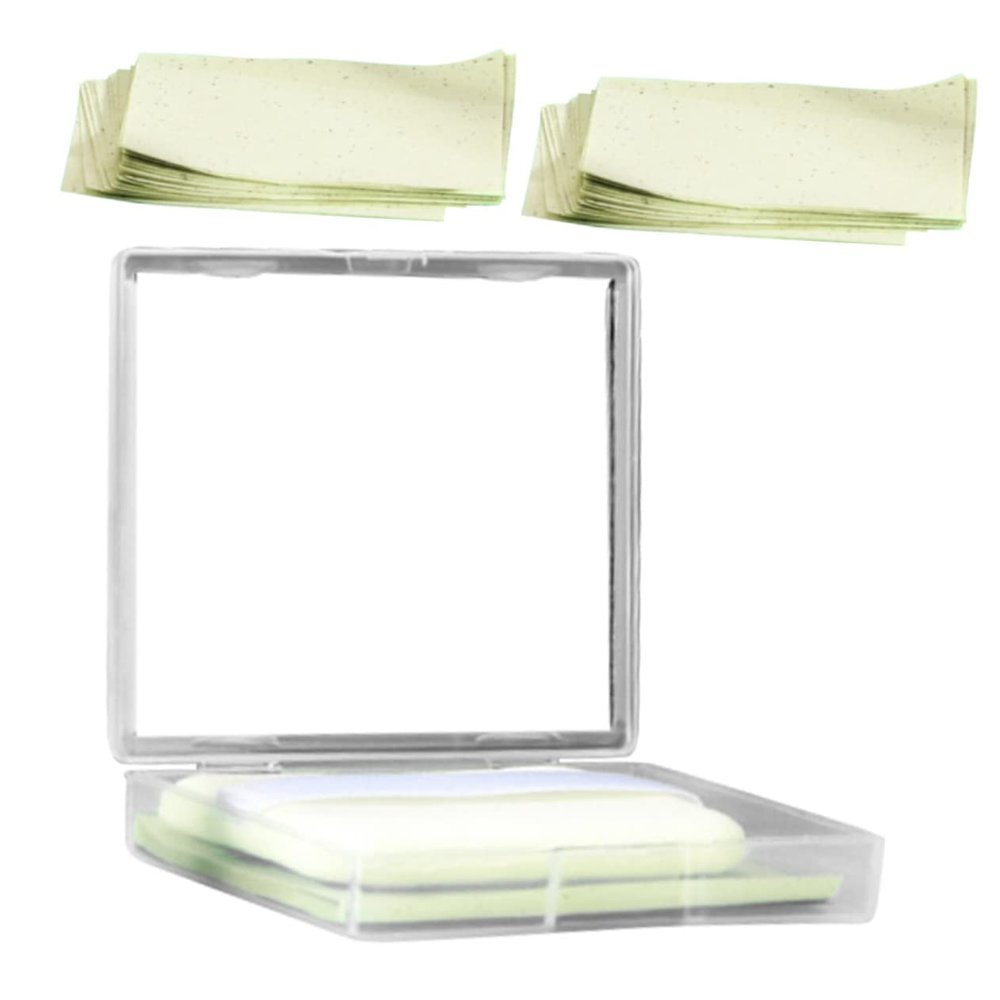 Mikinona Blotting Paper with Mirror Case Facial Oil Absorbing Sheets for Oily Skin Includes Refill Sheets for All Skin Types Portable