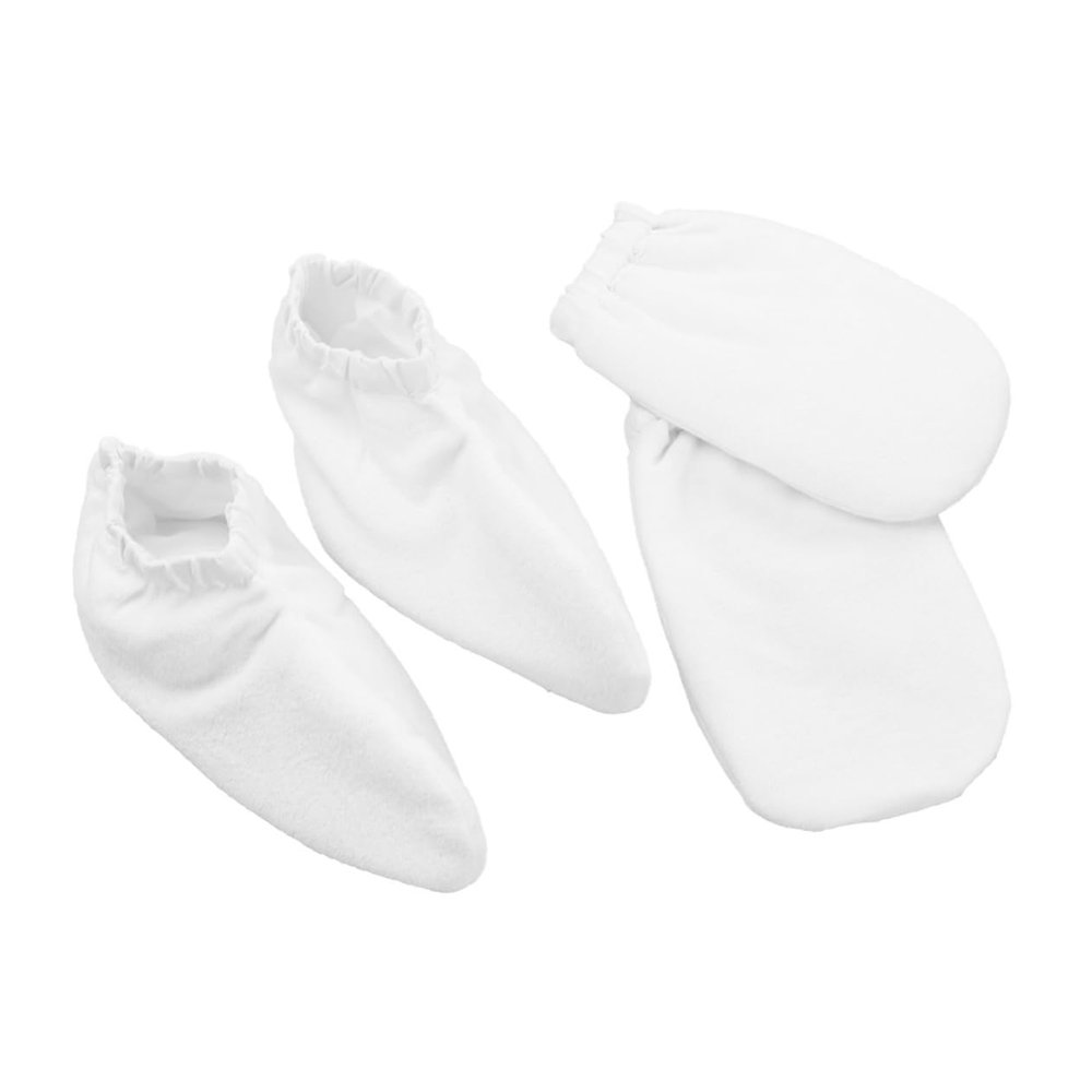 FRCOLOR 2pairs Paraffin Wax Mitts Exfoliating Body Mitts for Foot Bath Insulated Gloves Snap Closure