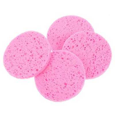 50Pcs round Cellulose Makeup Removal Sponges for Daily Cleansing