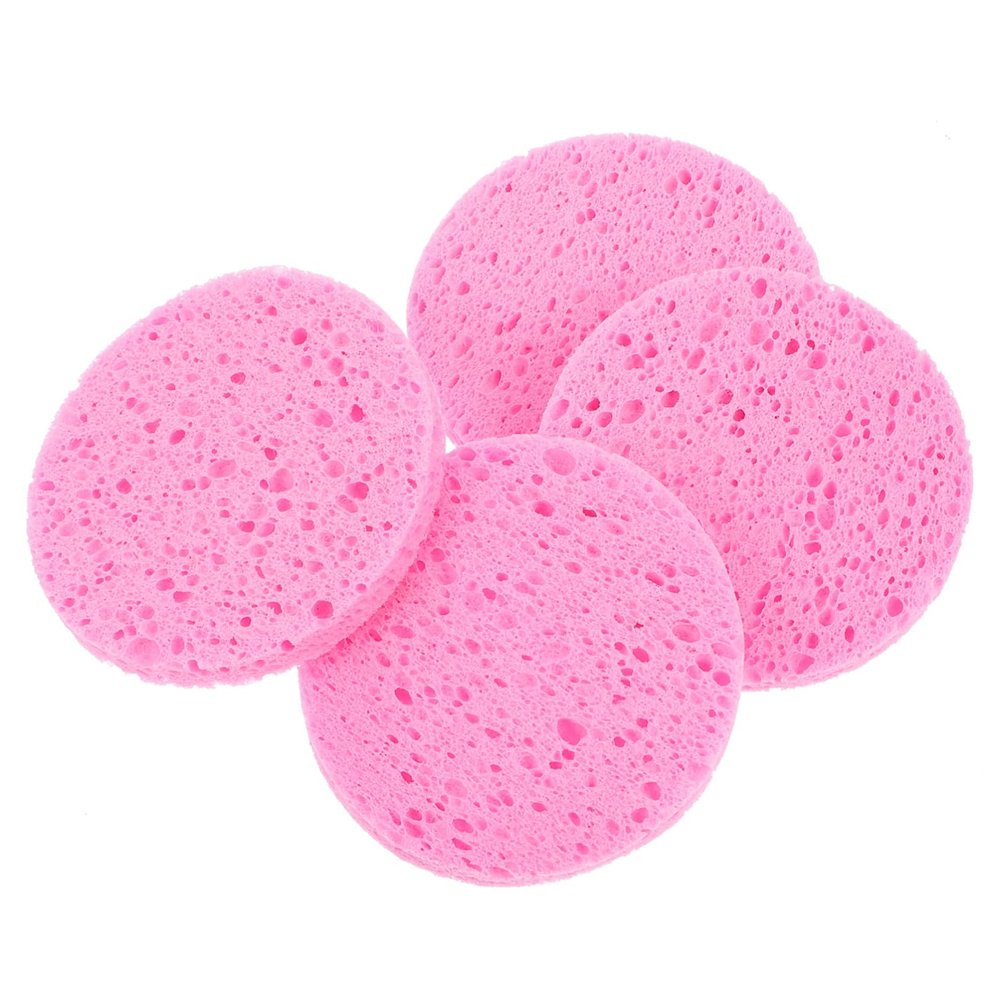 50Pcs round Cellulose Makeup Removal Sponges for Daily Cleansing