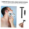 FOYTOKI 2pcs Men Shaving Razor Classic Double Safety Razor Manual Beard Trimmer for Travel view 2