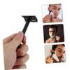 FOYTOKI 2pcs Men Shaving Razor Classic Double Safety Razor Manual Beard Trimmer for Travel view 4
