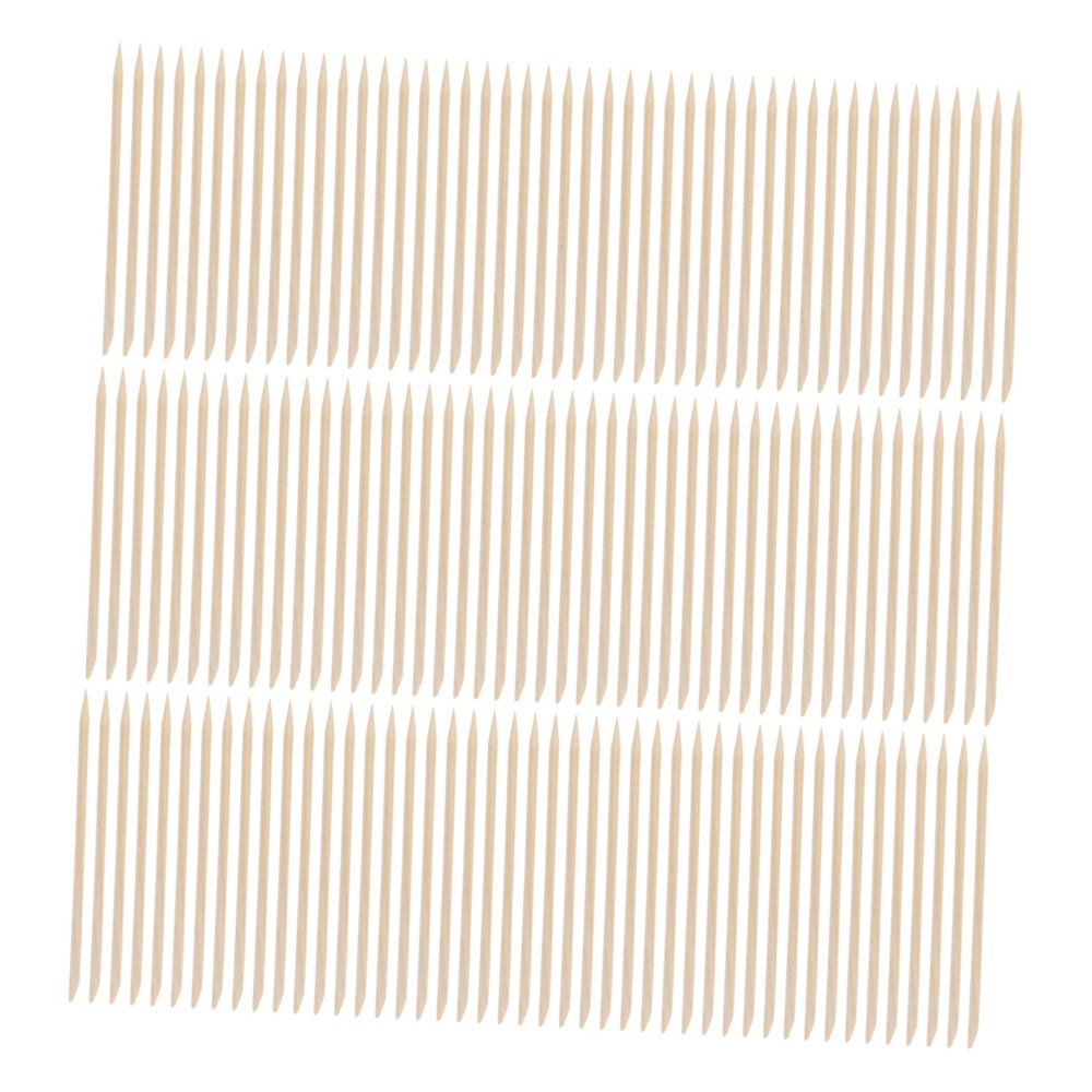 WOONEKY 300pcs Double-headed Wooden Nail Cleaning Sticks Multi-functional Cuticle Remover Tools for Manicure and Nail Art Dead Skin and Polish Remover