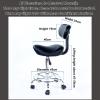 SFKLYU Ergonomic Saddle Stool Adjustable Saddle Stool Chairs with Back Esthetician Tattoo Dental Stool Chair for Medical Clinic Studio Salon Office and Home,A4 view 3