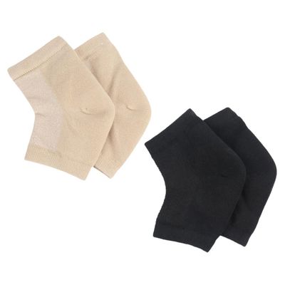 BIUDECO 2pairs Moisturizing Toeless Socks Gel for Women Cracked Heel Relief Reusable and Washable