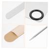 Cosmetic Mixing Plate Set 2 Sets Stainless Steel with Spatula view 4