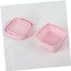 BIUDECO 2pcs Silicone Makeup Brush Cleaning Bowl and Portable Makeup Brush Washers for Easy Cleansing of Sponges and Applicators Blue Pink view 2