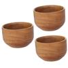 Healeved 3pcs Wooden Men Shaving Bowl Shaving Cream Bowl for Home Barber Shop Light view 1