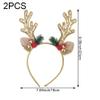 Wiywef Christmas Headbands Xmas Deer Hair Hoop Glitter Reindeer Antlers Headband Ring Furry Headdress Women Hairbands Decoration view 4