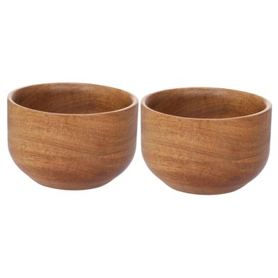 Healeved 2pcs Wooden Men Shaving Bowl Shaving Soap Bowl for Men Art of Post Shave Balm Cream
