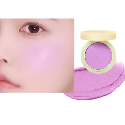 1 PC Fidoo Pat Pat Cushion Blush Mud, Low Color Saturation Matte Nude Pink Makeup Blusher Cheek Color with Mirror (A107, 4g)