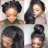 GpahrrDnij Lace Front Wigs Pre Plucked Straight Glueless Wigs Lace Frontal Brazilian Full Human Wigs Hair Wigs for Women With Baby Hair (Black-24inch) view 2
