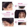 GpahrrDnij Lace Front Wigs Pre Plucked Straight Glueless Wigs Lace Frontal Brazilian Full Human Wigs Hair Wigs for Women With Baby Hair (Black-24inch) view 3
