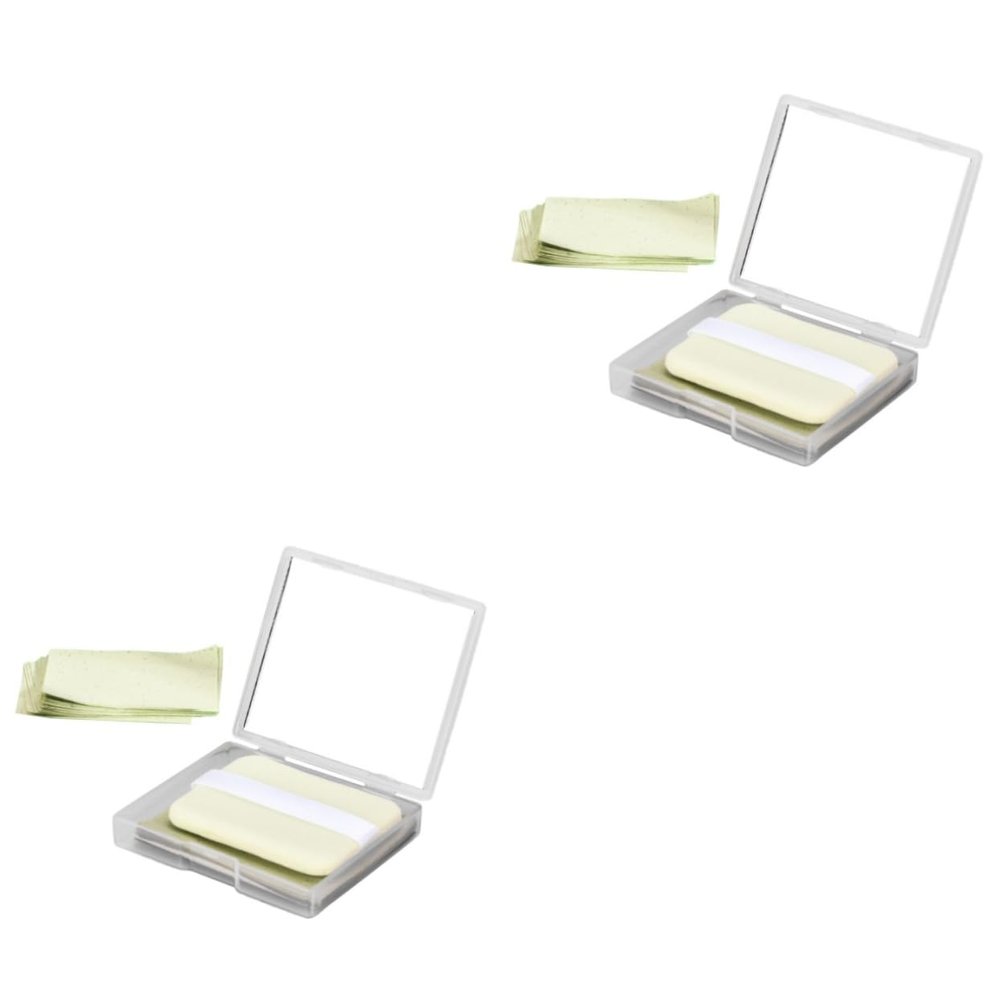 WOONEKY 2sets Blotting Paper Oily Skin Control Face Roller Oil Absorbing Sheets for Men Women