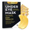 Bukamkom 40 Pcs/20 Pairs 24K Gold Eye Mask Collagen Under Eye Mask Patches for Dark Circle Puffiness, Refresh, Revitalizing, Travel, Wrinkles, Gold Eye Patches view 1