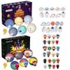 EvolutionUSA 6pc Epic Superhero Bath Bombs for Kids with Toys Inside & 6pc Space Bath Bomb Set with Toy Bundle, Organic Children Bath Bombs for Boys & Girls, Superhero & Gazlaxy Bath Balls for Kids view 1