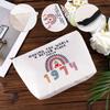 50th 1974 Makeup Bag for Women, Creative Birthday Cosmetic Bag Liner Zipper Design Linen Makeup Bag Funny Birthday Gift for Her Aunt Mom Sister Best Friend view 4