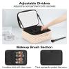 Chomeiu Makeup Bag with LED Mirror, Travel Makeup Case for Women and Makeup Artists Cosmetic Organizer Large Make Up Bags with Light Up Mirror, 3 Color Lights, Adjustable Dividers, Light Checkerboard view 3