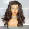 oulaer #2 Color Natural Wave Human Hair Wig 13x6 HD Transparent Lace Front Body Wave Wig 150% Density Brazilian Remy Hair Ombre Color Glueless Wig 16Inch view 4