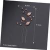 2Pcs Handmade Alloy Leaf Pearl Hair Stick Crystal for Women view 2