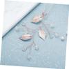 2Pcs Handmade Alloy Leaf Pearl Hair Stick Crystal for Women view 3