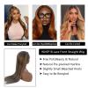 13*6 Highlight Lace Frontal Human Hair Wigs, Light Brown to Brown with Ash Blonde Ombre Straight Lace Front Wig 100% Remy Brazilian Hair for Women, Bleached Knots with Baby Hair Natural Hairline view 4