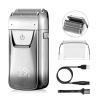 Close Shave Electric Foil Shavers for Men Electric Foil Hair Clipper Dual Floating Head LED Display Close Gromming Rechargeable Foil Hair Trimmer HT 918 (Silver) view 2