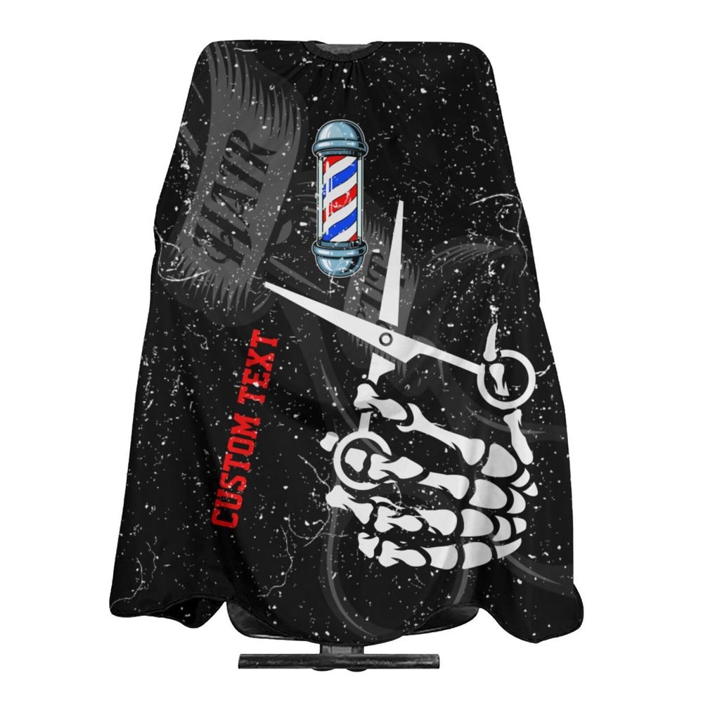 Custom Barber Cape - Add Your Photo, Text, Logo for Personalized Hairdresser Cape - Men's Hair Cutting Cape for Home, Salon, Barbershop