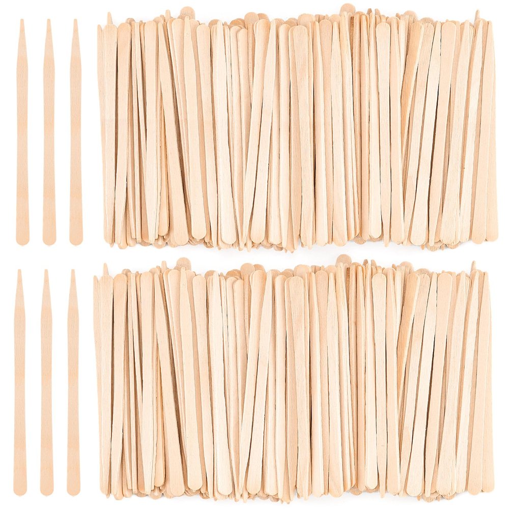 EWVVSS 1200-Pcs Eyebrow Wax Sticks for Hair Removal, Small Wooden Waxing Sticks, Wax Spatulas Sticks, Precision Brow Wax Sticks, Applicator Sticks for Facial Waxing
