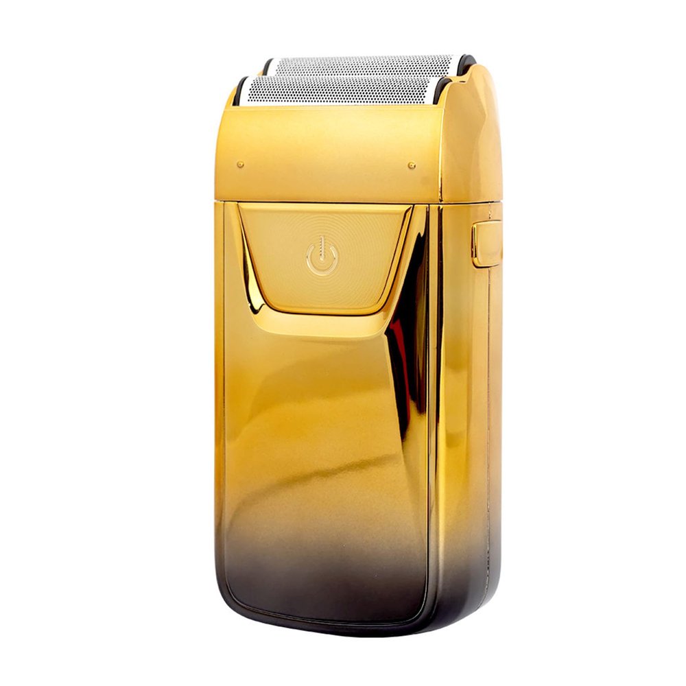Close Shave Electric Foil Shavers for Men Electric Foil Hair Clipper Dual Floating Head LED Display Close Gromming Rechargeable Foil Hair Trimmer HT 918 (Gold)
